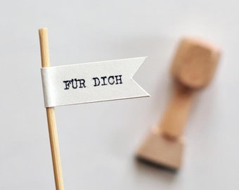 Stempel : FÜR DICH (Schreibmaschine) - Geschenke gestalten, Stempel Gastgeschenk, Hochzeit, Weihnachten, Geschenkanhänger drucken, DIY