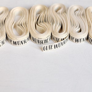 Ribbon GUTE WÜNSCHE organic cotton 5 meters afbeelding 2