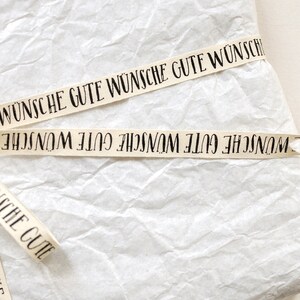 Ribbon GUTE WÜNSCHE organic cotton 5 meters afbeelding 5