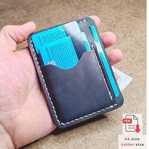 Mini Leather Wallet PDF Pattern | Compact Card Holder | Small Minimal Wallet DIY Template