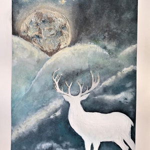 Original Watercolor Painting &quot;Moongazing&quot;