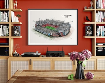 Stadium Prints - Manchester United, Arsenal, Chelsea, Manchester City, Liverpool, Aston Villa, Leicester City, Newcastle, Celtic Park