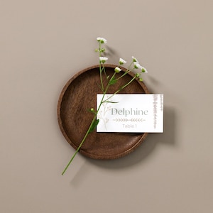 Marques-places de Mariage Champêtre Personnalisables, Formats Aplat et Pliés ,Modèle Canva à Imprimer, Produit Numérique, template mariage