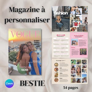 Customizable BFF Vogue Magazine Template