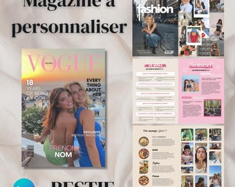 Customizable BFF Vogue Magazine Template