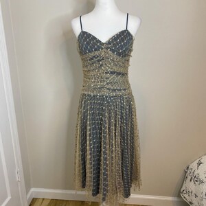 betsey johnson metallic dress Betsey Johnson Black and Silver Metallic Dress - Size 6