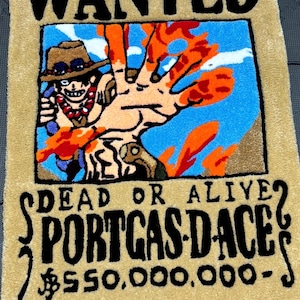 One Piece Wanted Poster Rug - Etsy