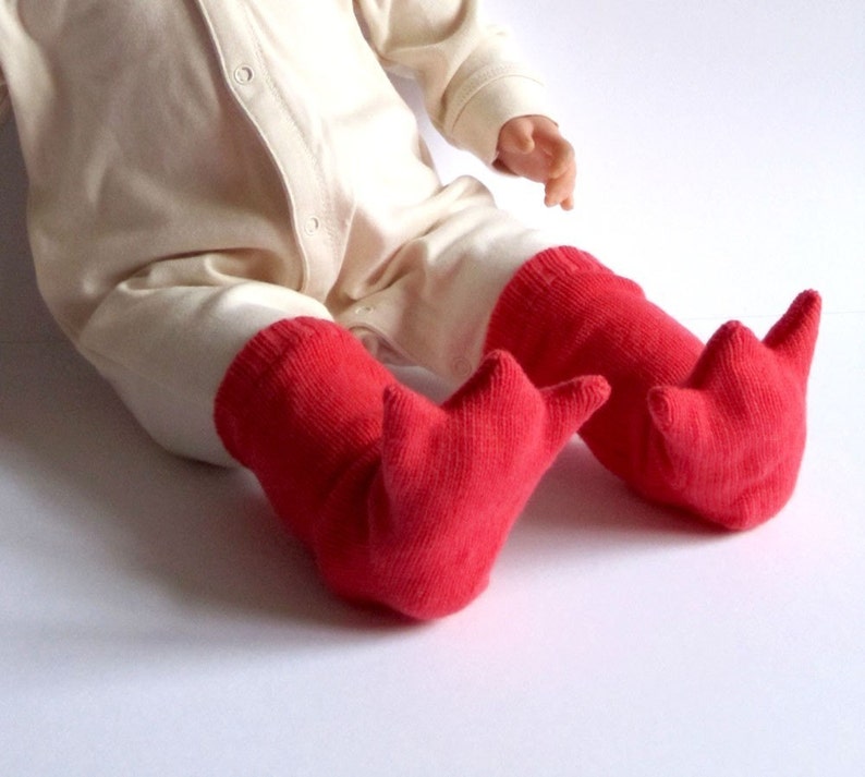 Knitted Bird Leg Baby Booties Long and Yellow, Handmade Baby Gift Etsy