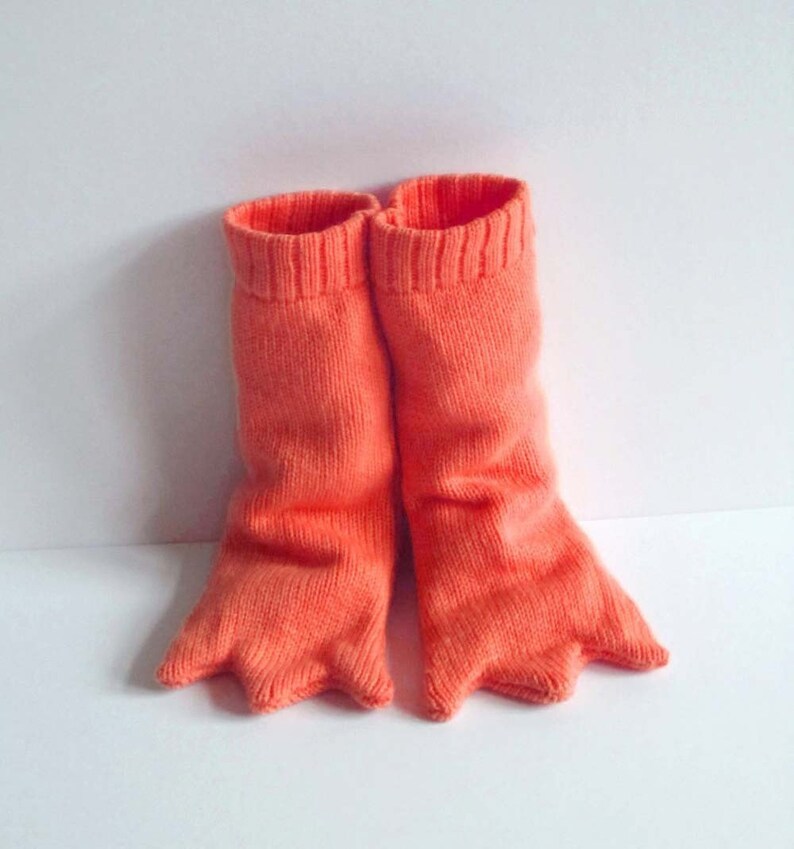 Knitted Bird Leg Baby Booties Long and Yellow, Handmade Baby Gift Etsy