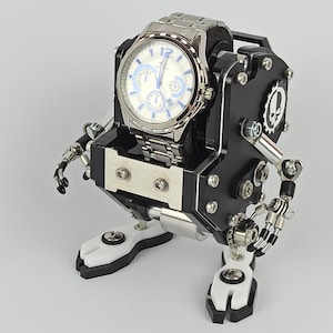 Handcrafted Robot Watch Stand Guardian - Unique Display for Watches, Functional Art