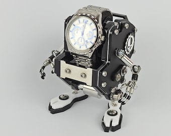 Handcrafted Robot Watch Stand Guardian - Unique Display for Watches, Functional Art