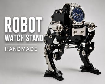 Vintage Fossil Big Tic Watch: Walking Robot, Blue Face, Stainless