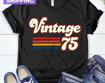 Vintage 1975 Birthday Shirt, Retro Style Tee