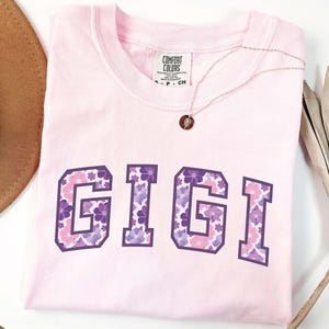 Comfort Colors® Vintage Floral Gigi Shirt, Gigi T Shirt, Gift for Mothers Day, Cute Nana Shirt, Gigi Birthday Gift For Grandma, New Mom Gift