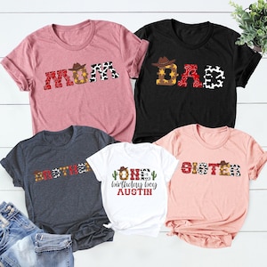 Custom Family Birthday Shirts, Matching Rodeo Cowboy Shirt, Cowboy Birthday Shirt, Farm Birthday Shirt, Western Party, Birthday Boy Shirt