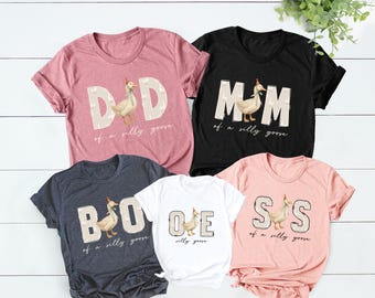 One Silly Goose 1st Birthday Matching Family Shirt, Goose Birthday First Birthday, Mama Goose Shirt, Custom Goose Shirt, Silly Goose Shirt