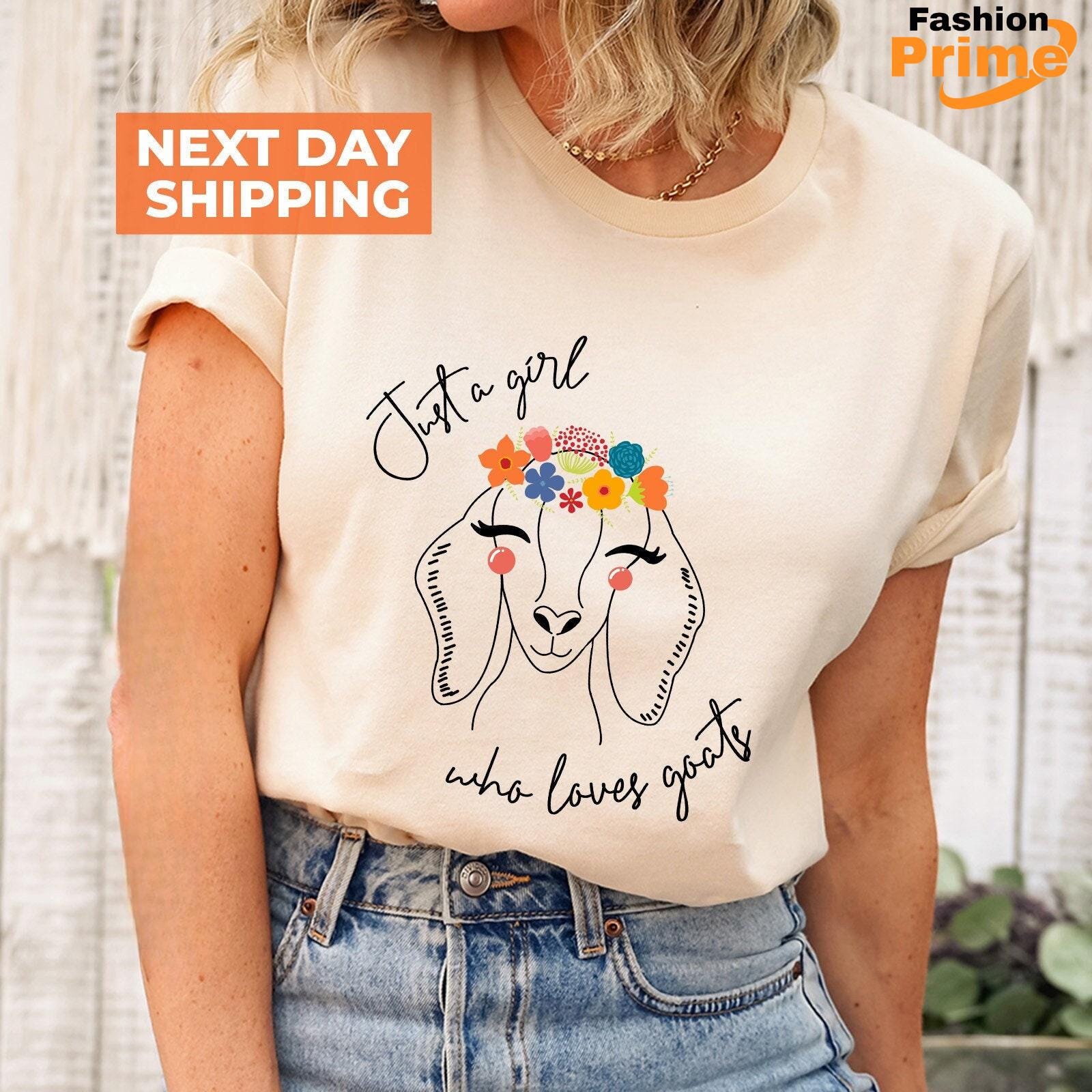 Just a Girl Who Loves Goats Shirt, Goat T-shirt, Goat Lover Tee, Goat Lover Gift, Animal Lover Shirt, Animal Lover Gift, Christmas Gift