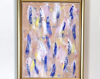 Pretty in Pink Coastal Oil Painting - 9x12 Framed Impressionism