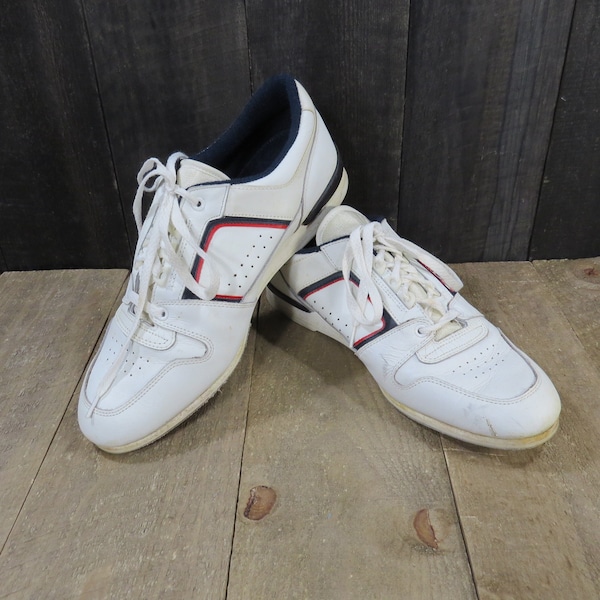 Vintage AMF Mens Bowling Shoes Mid Century Leather Rockabilly Oxfords Size 11
