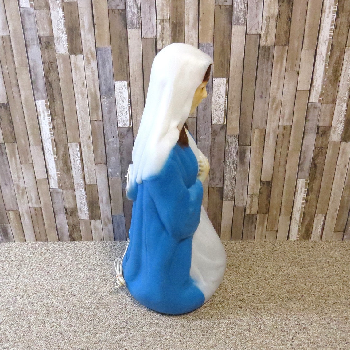 Empire Blow Mold Nativity Mary Vintage 1960s Kitschy Mid Etsy