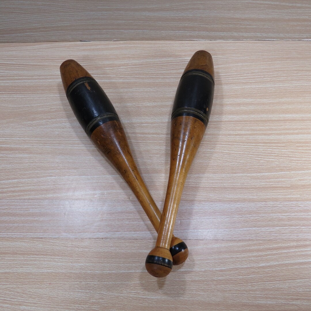 Vintage Pair Triumph Wooden Exercise Pins 15.5 Tall Etsy