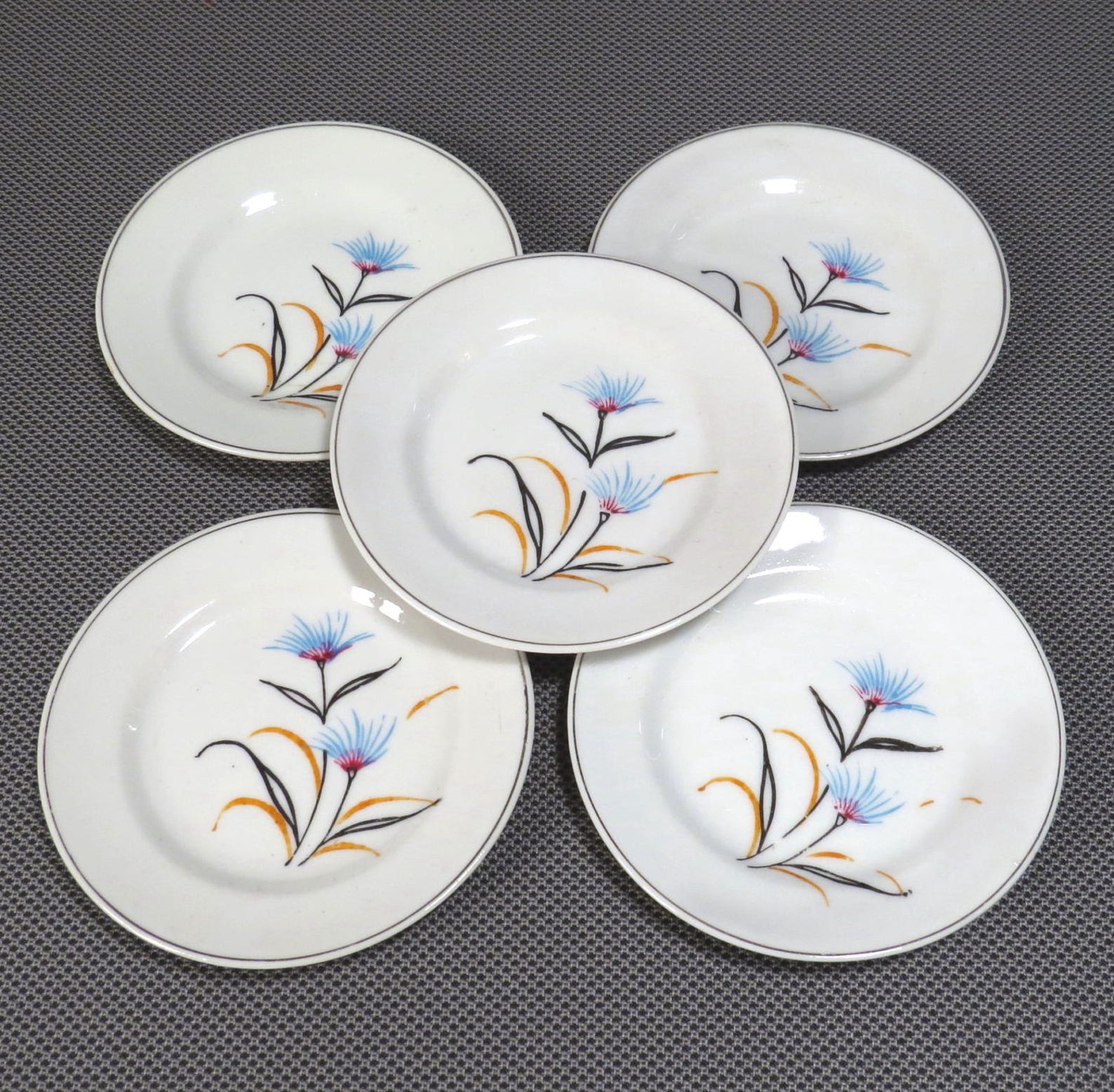 White Porcelain Blue Flower Child's Tea Set Vintage 1960s Etsy