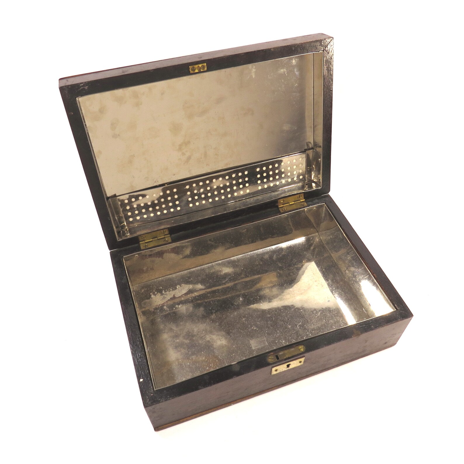 Vintage Humidor Metal Lined Wood Box Etsy