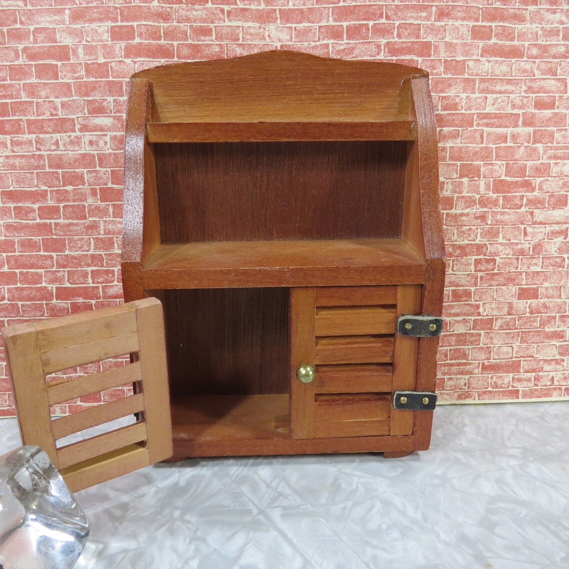 Vintage Dollhouse Miniature Wood Hutch - Etsy