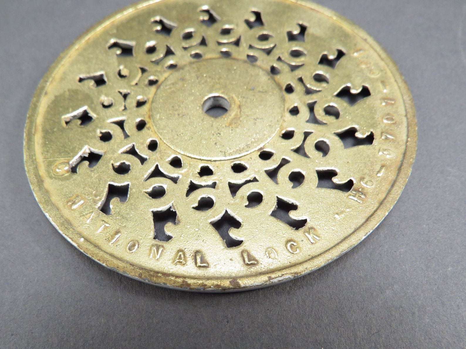 Shabby Chic Round Back Plate Hardware Vintage 1970s Etsy