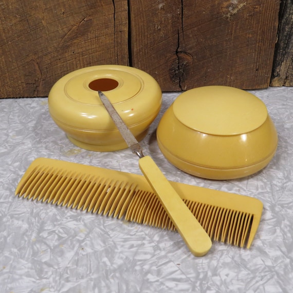 Brosse Vintage Pyralin Avec étui D'origine - Occasion Très Bon état