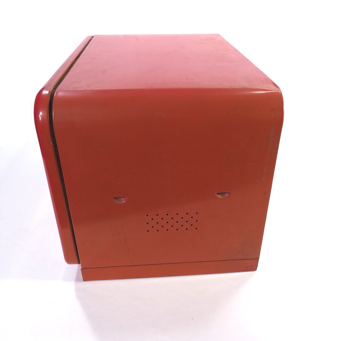 Vintage Red Metal Bread Box Mid Century Beauty Box Brand Bread Etsy