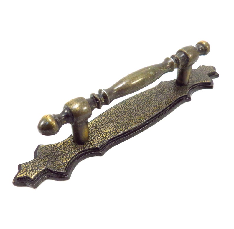 Antiqued Gold Drawer Pull and Back Plate Hardware Etsy