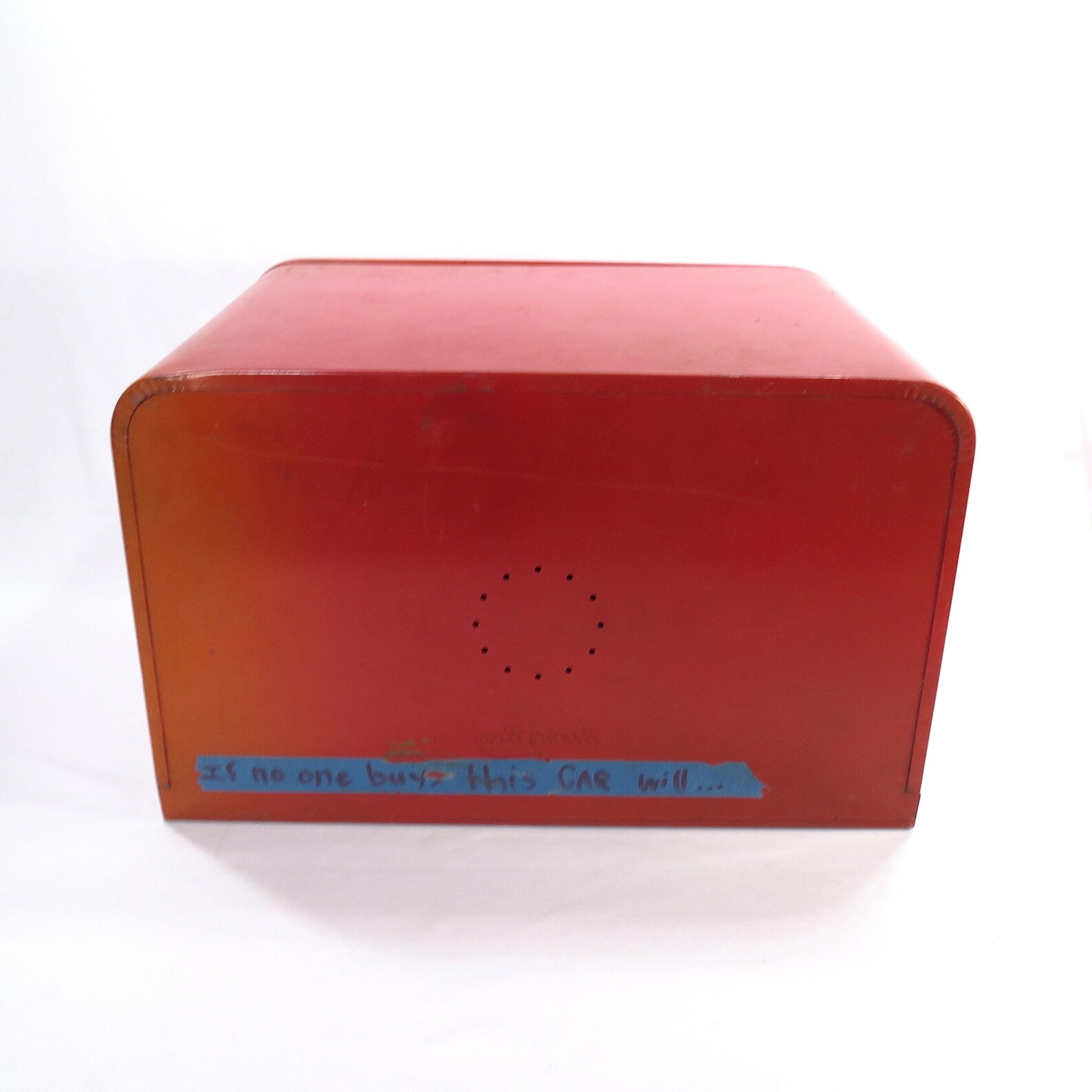 Vintage Red Metal Bread Box Mid Century Beauty Box Brand Bread Etsy