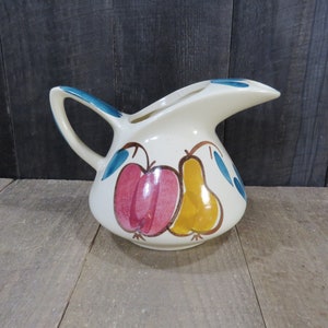Vintage Purinton Pottery Apple Pear Pitcher, Midcentury Purinton Pottery, Farmhouse Chic Kitchen Decor