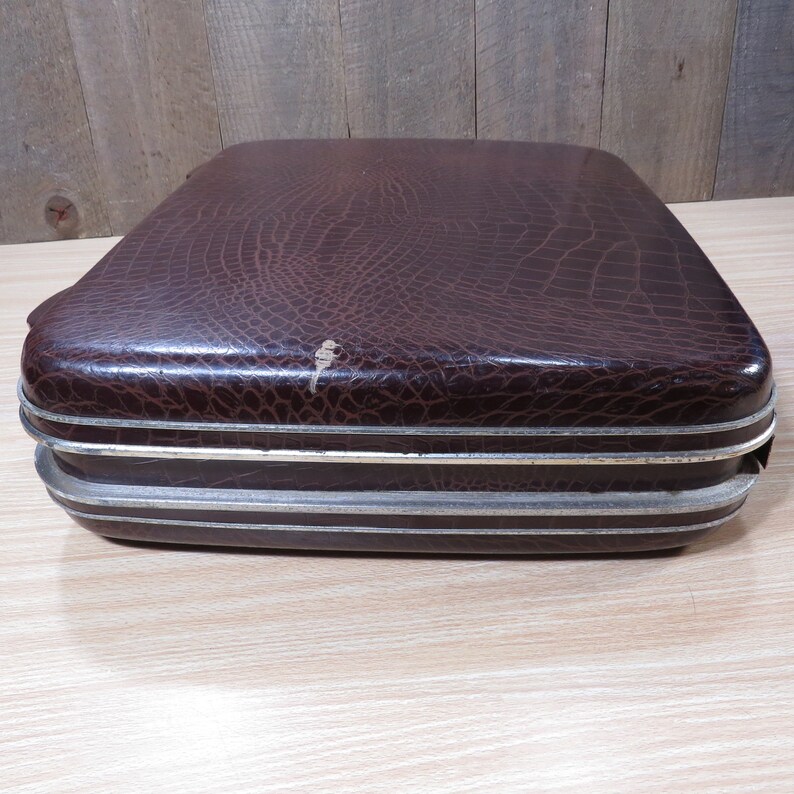 Vintage Samsonite Brown Alligator Hard Sided Briefcase image 5