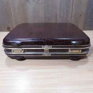 Vintage Samsonite Brown Alligator Hard Sided Briefcase image 6