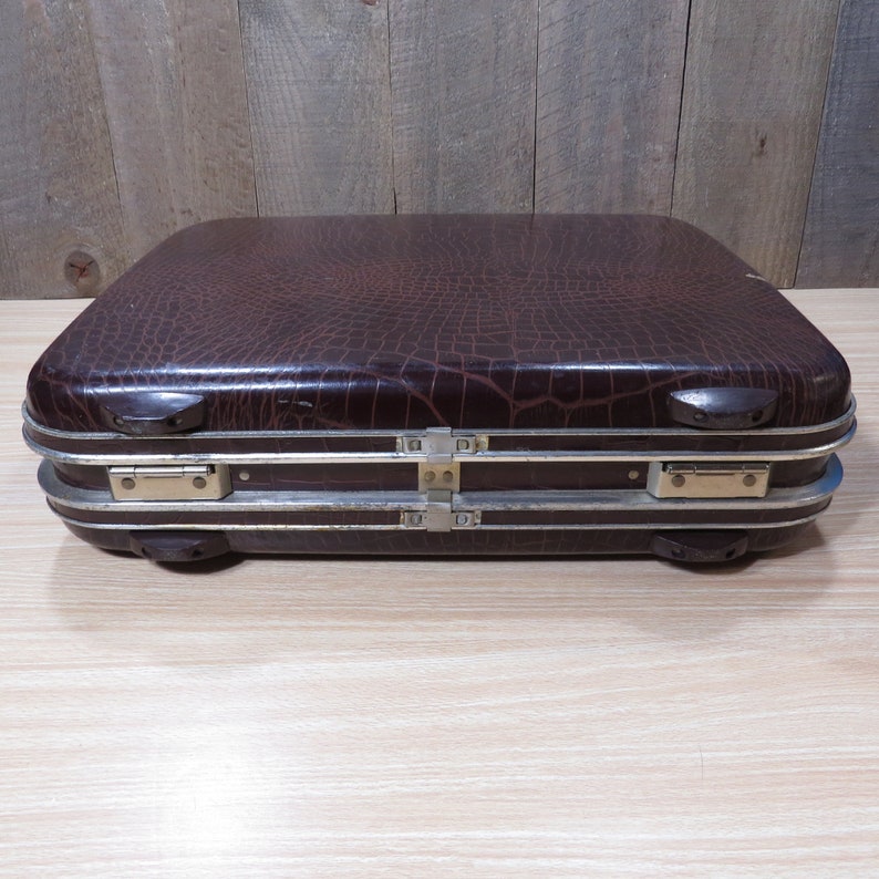 Vintage Samsonite Brown Alligator Hard Sided Briefcase image 6