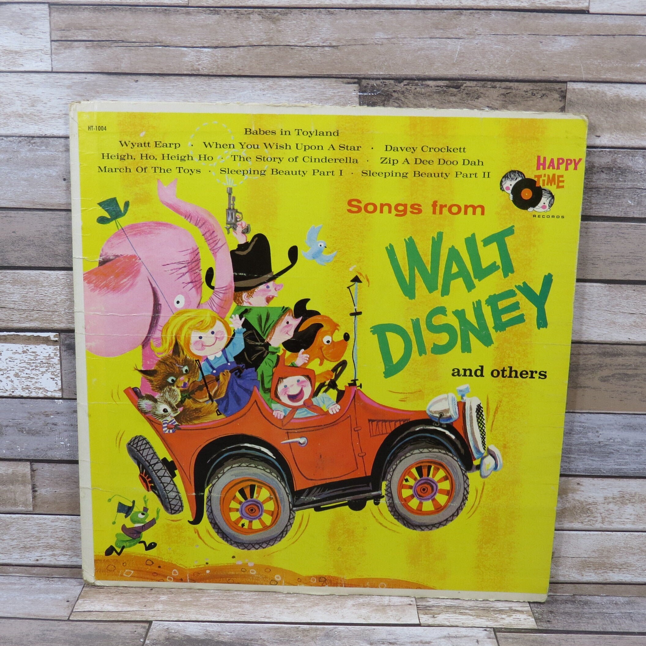 Vintage Happy Time Songs From Walt Disney Vinyl LP Record - Etsy