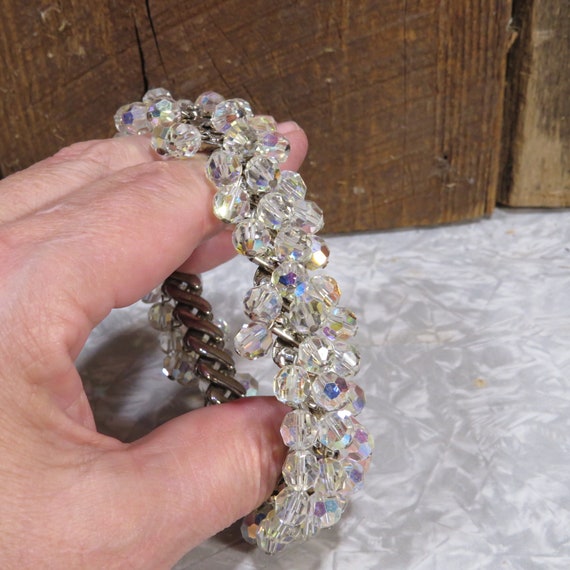 Vintage Japan Bergere Crystal Beads Stretch Expan… - image 7