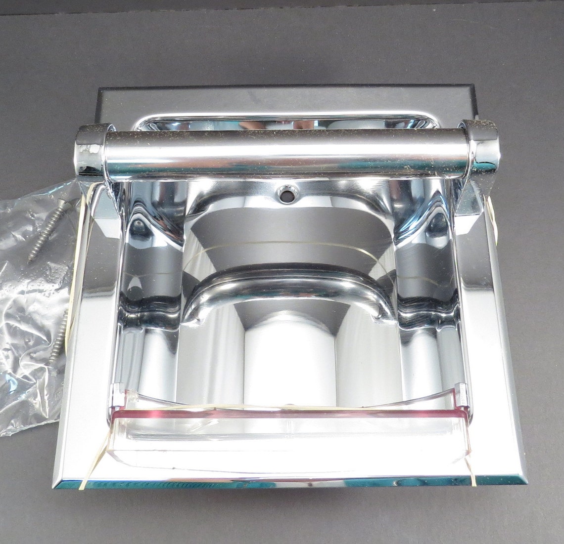 Mid Century Chrome Recessed Soap Dish Grab Bar Vintage 1960s Etsy