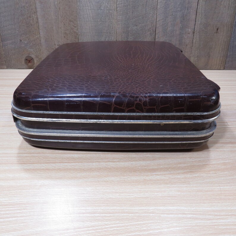 Vintage Samsonite Brown Alligator Hard Sided Briefcase image 7