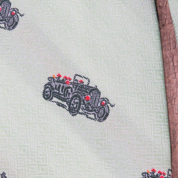 Vintage Roadster and Motorcycle Tie 1970s Kitschy… - image 5