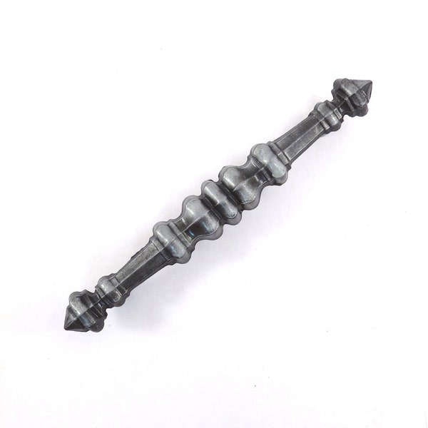 Antiqued Pewter Medieval Style Drawer Pull Vintage 1970s Cabinet Hardware NOS Industrial Salvage Amerock Carriage House