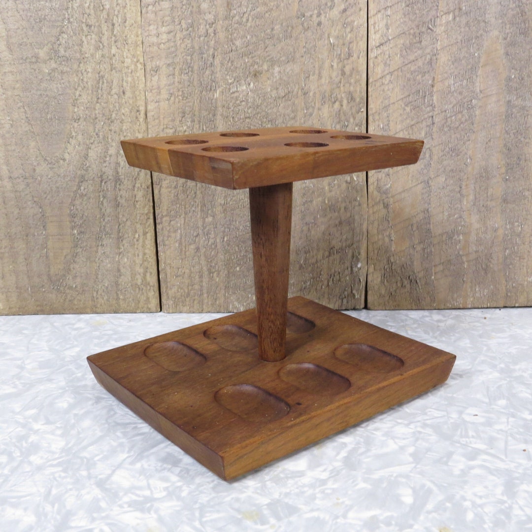 Decatur Industries Pipe Rack Midcentury Wooden 6 Pipe Rack, Decatur Industries, Vintage Decor - Etsy