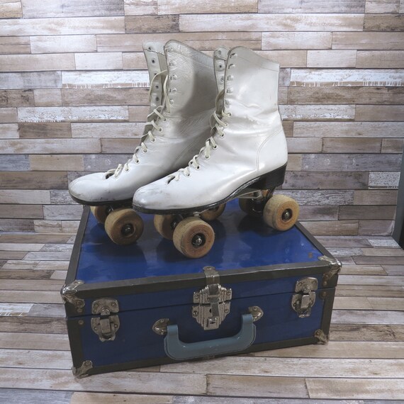 Vintage Chicago Roller Skate Co Wood Wheel Roller Ska… Gem