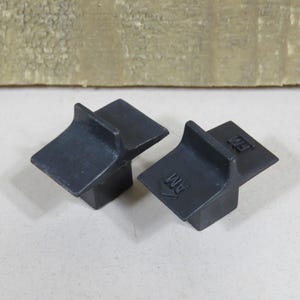 Boutons de radio vintage en plastique noir à bascule – Ensemble de 2 boutons de remplacement, style milieu du siècle (kbAE)