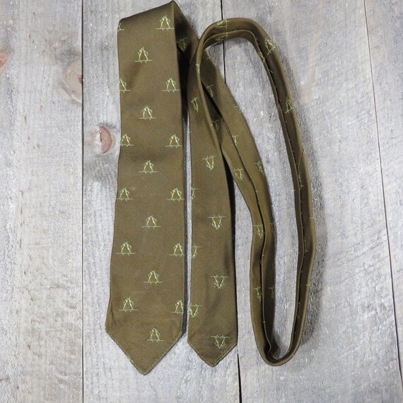 Vintage Cleeds Ltd Kissing Skiers Tie Retro Silk … - image 3