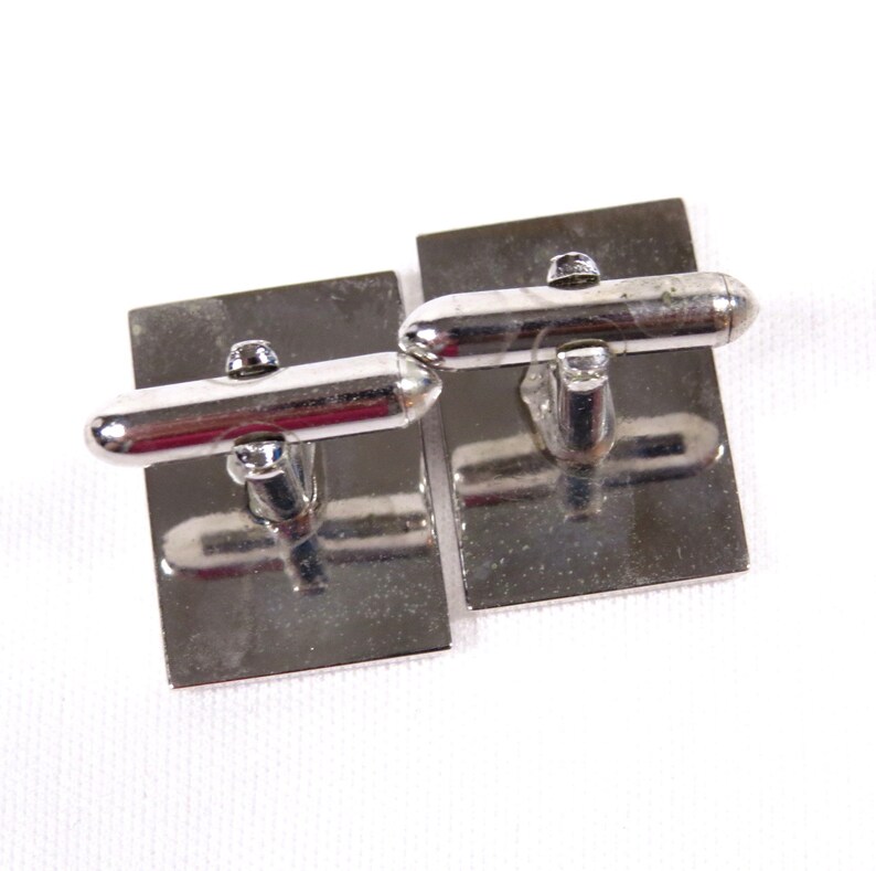 Mid Century Musical Note Cuff Links Vintage 1950s 1960s Silver Swank Cuff Link
