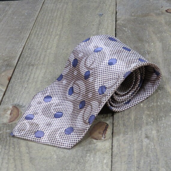 Buy Vintage Wide Jacquard Polka Dot Tie, 1940s 1950s Haband 