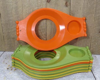 Set of 10 Vintage Better Maid 1970s Plastic Lap Trays